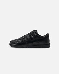 Women's Dunk Low "Croc Skin" Black/Black