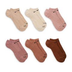 6 Pack Unisex Everyday Plus Cushioned No Show