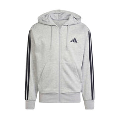 Essentials 3 Stripes Fleece FZ Hoody -Mens
