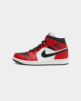 Men's Air 1 Mid ' Chicago Black Toe' Black/Black/Red