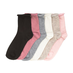 6 Pack Medium Roll Top Anklet