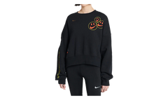 Sportswear Smiley Fleece Sweatshirt WMNS "Black" DQ3543 010