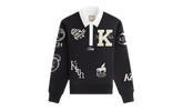 Emery Logo Patch Long Sleeve Rugby Shirt WMNS "Black" KITH114