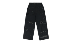 DISTRESSED PATCH WORK SWEATPANTS "Black" PGR XJNS 0001