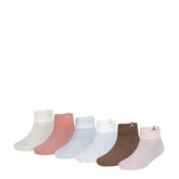 6 Pack Small Fold Over Ankle Sock