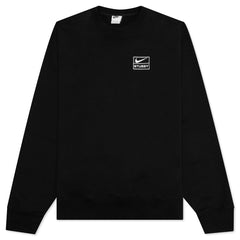 Washed Fleece Crew Neck - Black/Black/Sail