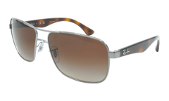 Square Navigator Sunglasses "Gunmetal Tortoise" RB3516-004-13_59