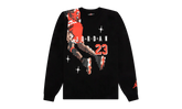 Slam Dunk Contest Holiday Long Sleeve Pixel T-Shirt "Black / Chile Red" DC9793 010