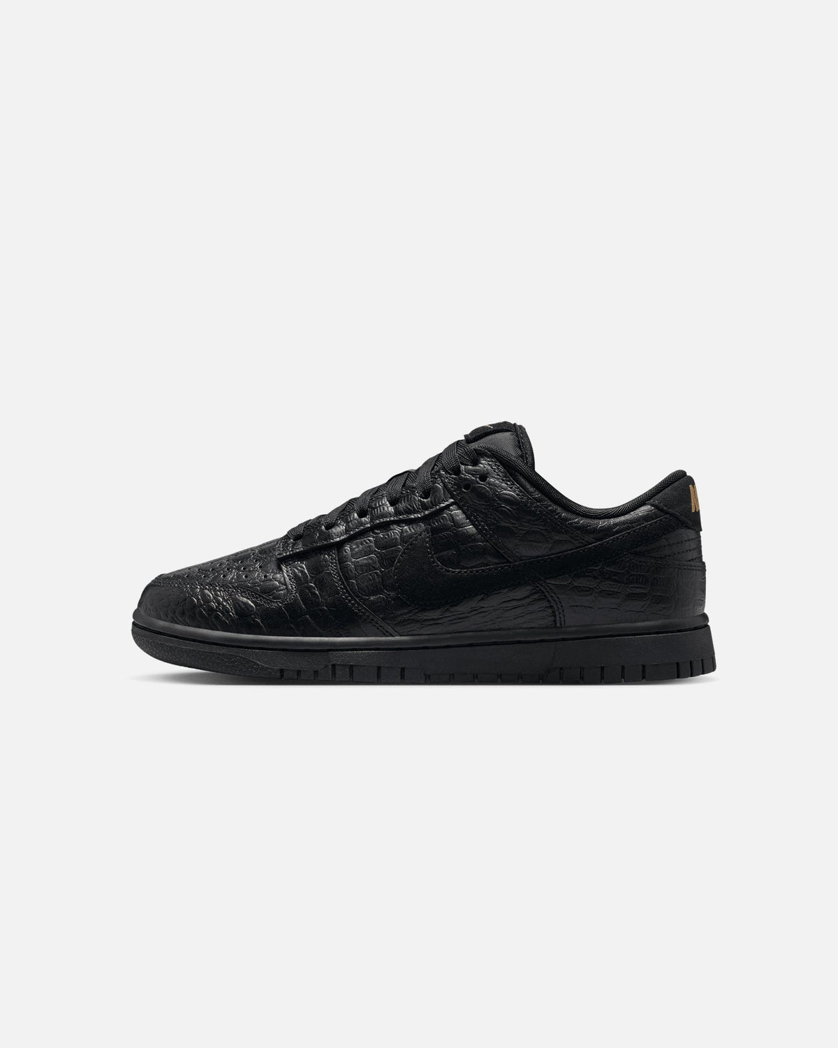 Women's Dunk Low "Croc Skin" Black/Black