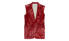 Sequin Sleeveless Blazer WMNS "Red" VAQSS20OW08