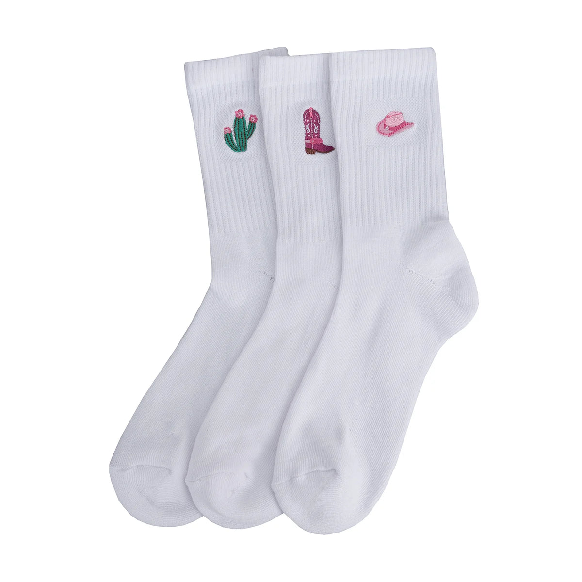 3 Pack Small Embroidered Half Crew