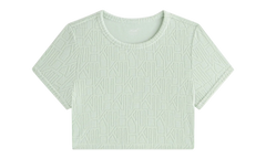 Yeni Monogram Towel Ringer Tee WMNS "Green" khw030572 4008