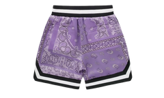 Black Paisley Silk Shorts "Purple" BBKSPSP6305MI Purple