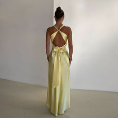 CELESTE | BOW MAXI DRESS
